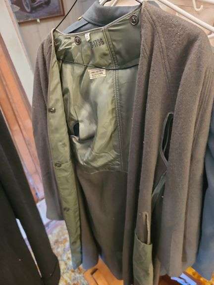 Sizes S, And 36R Army Jackets, Black Jacket, 3 Hats And 2 Pairs Of Pants