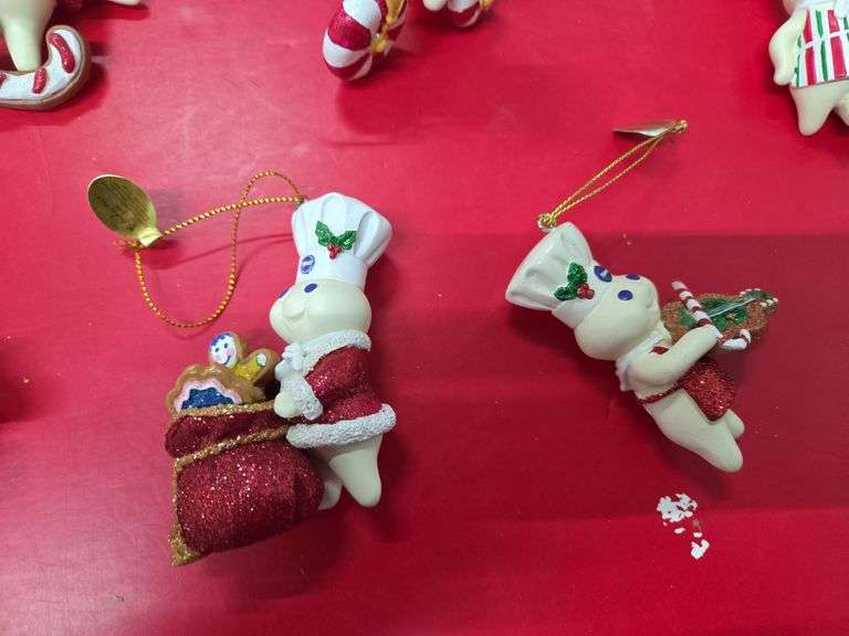 17 Danbury Mint Pillsbury DoughBoy Christmas Ornaments