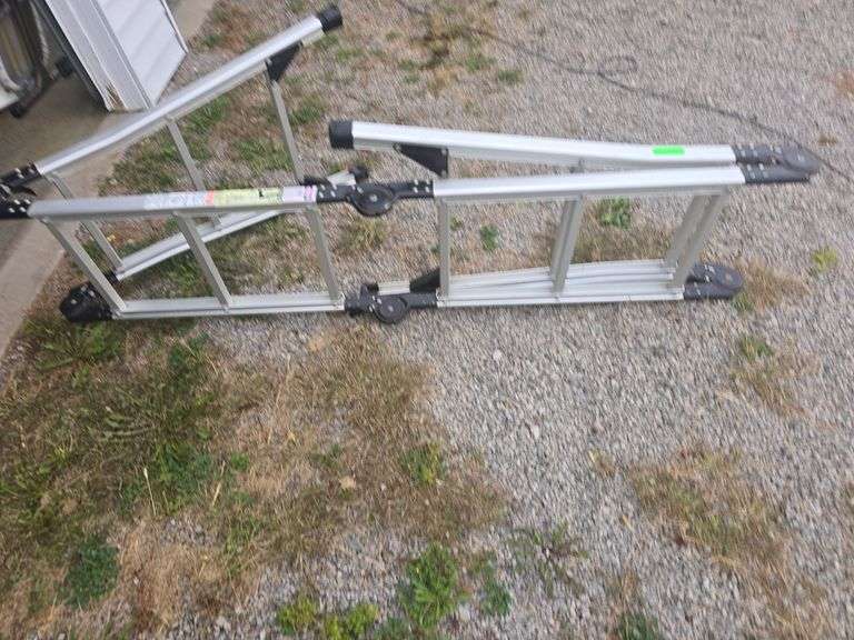 Multi-position, Folding Aluminum Ladder.