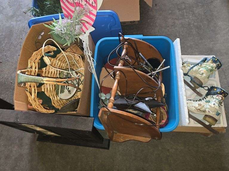 3 Boxs Decorations, Baskets, Shelves and More