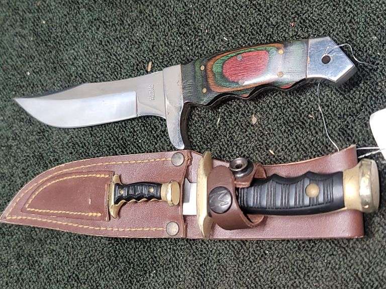 Muela Bowie Piggyback Knife Set , Hunting Knife Made In Pakistan