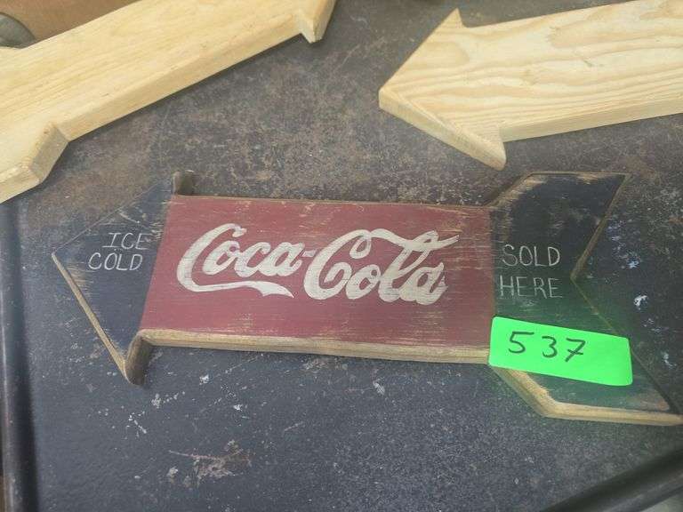 Coca Cola Arrow Decoration and 3 Crafting Blanks