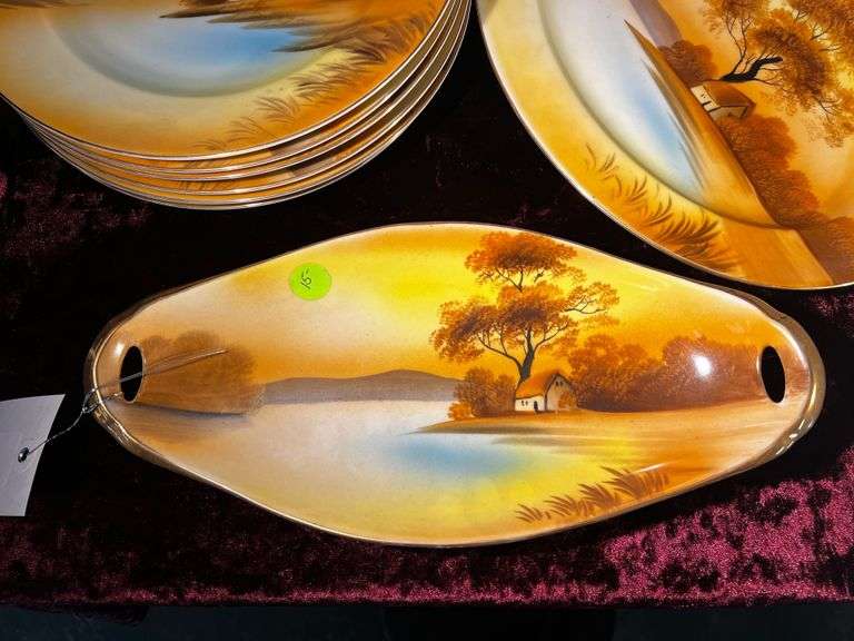 8-Piece Hand-Painted Noritake China Set