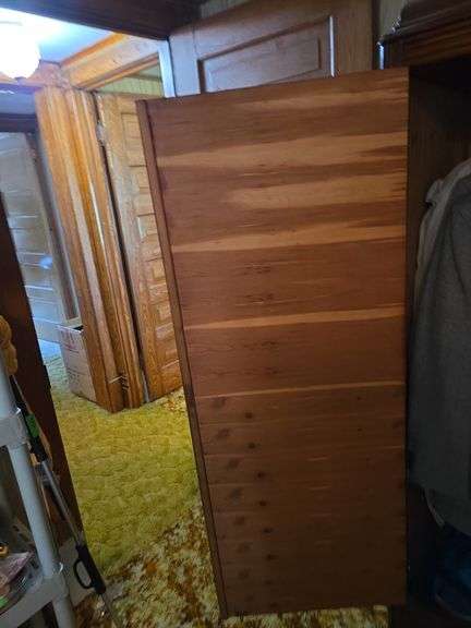 Cedar Lined Armoire Approx 40" x 20" x 67" Tall (Pickup At End Of Auction) Contents Excluded