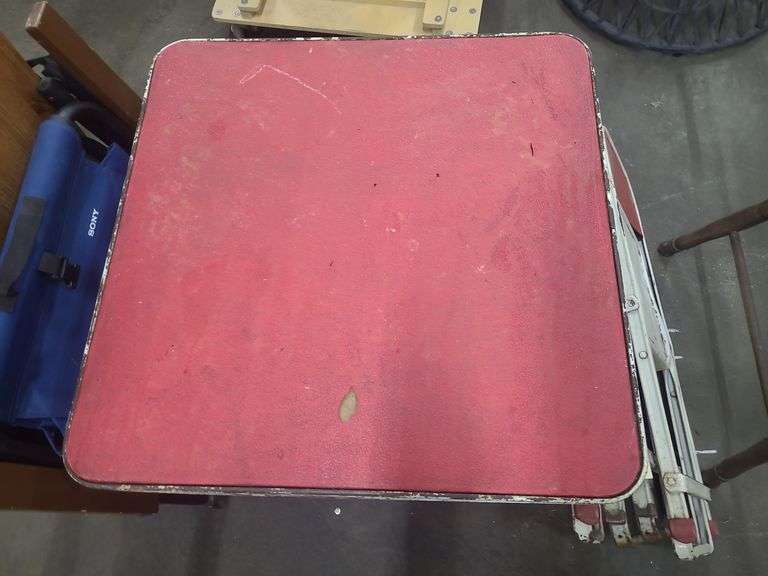 Children's Folding Table, 4 Chairs, And Folding Chair