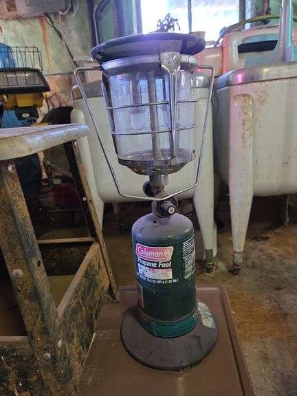 Coleman Lantern, Stool, Coleman Cooler