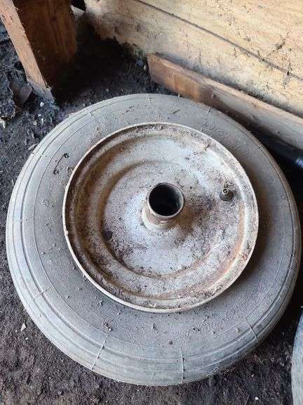 Three Wheelbarrow-Size Wheels and Tires