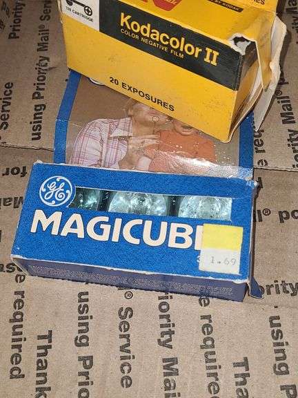 Polaroid Camera, Kodak Instant Camera, Kodak Instamatic, Magicube, And Kodak Negative Film