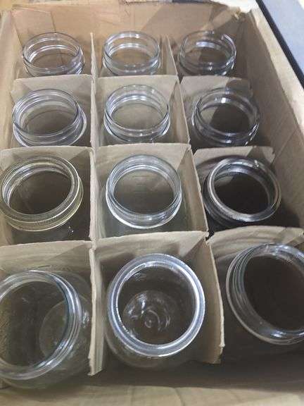 3 Boxes Assorted Mason Jars