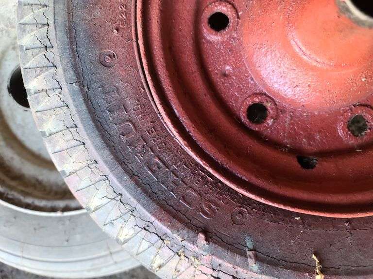 Three Wheelbarrow-Size Wheels and Tires