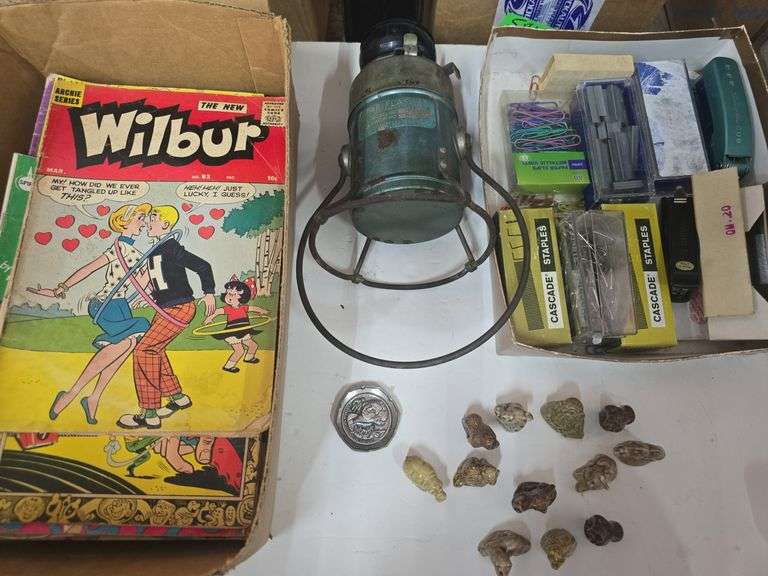 Comics, Office Supplies, Railroad Lantern, Rose Tea Figurines