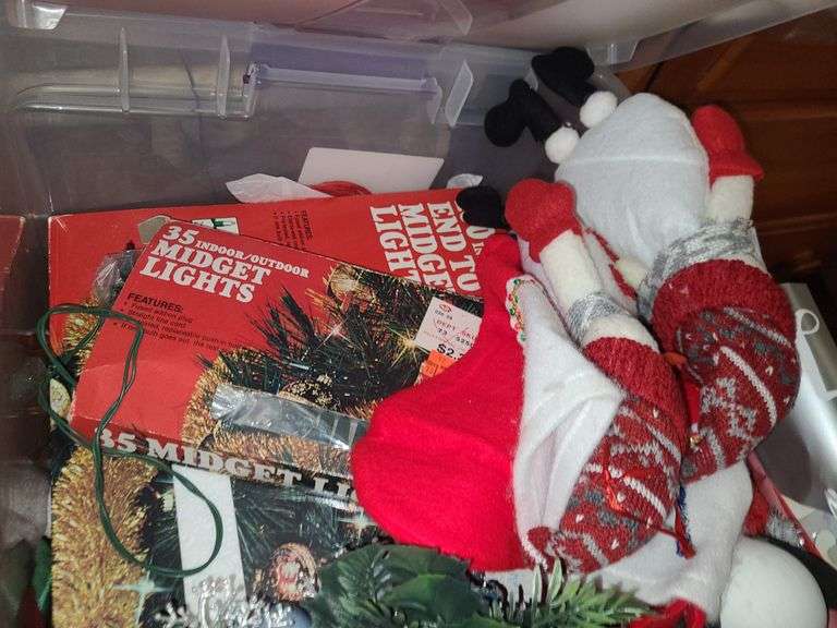 Plastic Organizer And Christmas Decor