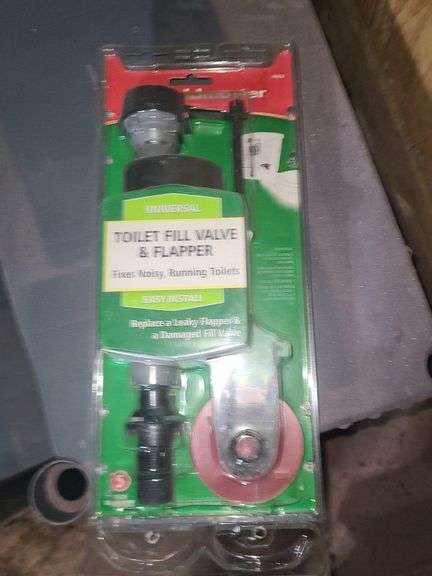 4 Plastic Shelving Sections, Headlights, PVC Pipe, Copper Pipe, And Ballcocks