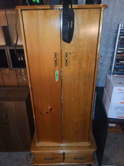 Wooden Rotating CD Cabinet