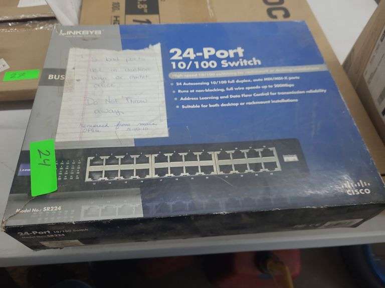 System 10 Audio-Technica And 24-Port 10/100 Switch (5 Bad Ports)