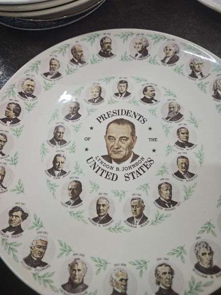 Framed Pictures Of Presidents, Decorative Plates