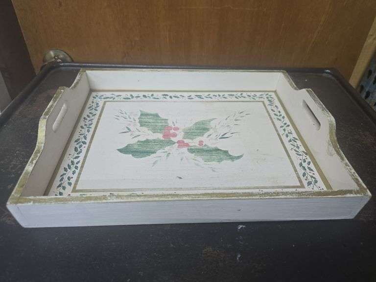 Woven Picnic Basket, Wicker Basket, Wooden Serving Tray