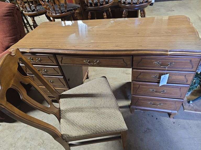 Desk and Chair (Approx. 30" H x 56" W x 23" D)