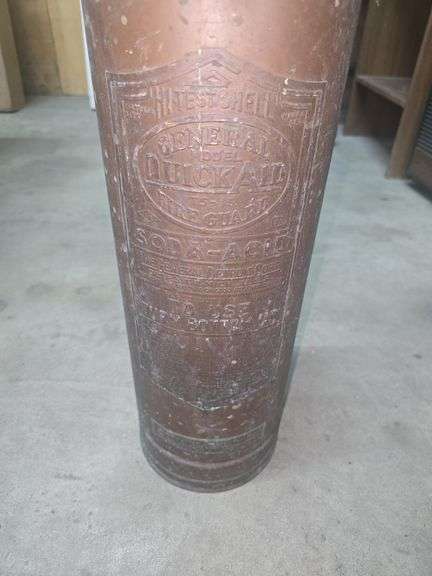 Vintage Fire Extinguisher, Early 20th Century Soda-Acid Type