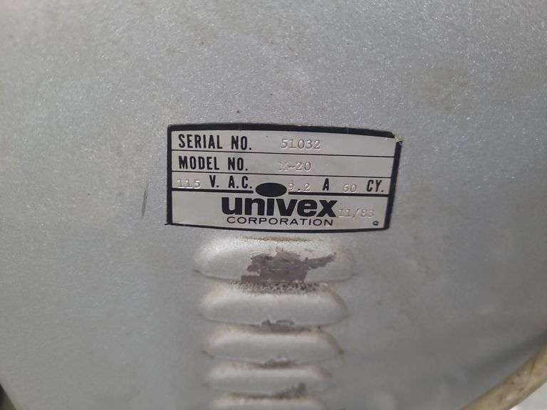 Univex Industrial Mixer With Paddles