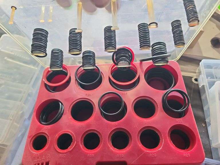 Five Containers of Various Size O-Rings