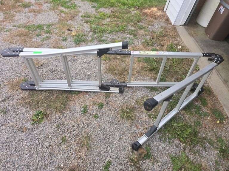 Multi-position, Folding Aluminum Ladder.