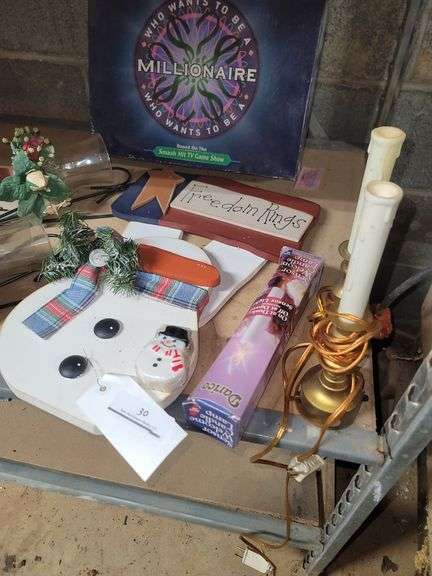 Wood Snowman Decorations, Candle Holders, Window Candle Lights, Millionaire Game