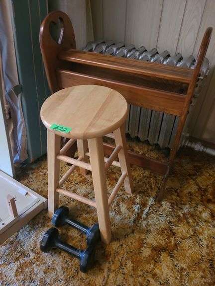 Blanket Rack, Stool, And Weights