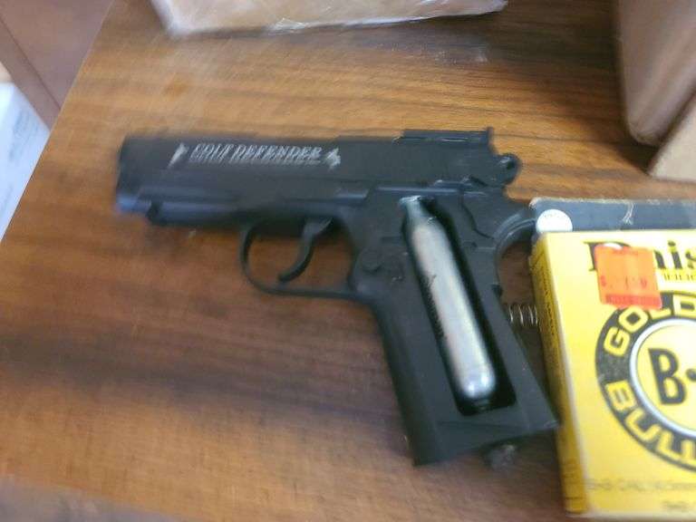 Colt Defender, 4.5mm BBs, And 2 Boxes (One Partial) Of Crosman CO2 Powerlets