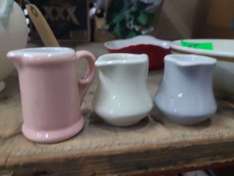 2 Hall Dishes, And 3 Creamers,