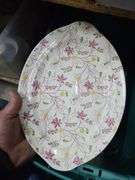 Tote of Taylor Smith Taylor China Set, 43pcs, Some Minor Chipping