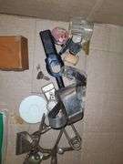 3 Boxes, Picture Frames, Figurines, Table Covers, Cookie Jar, Hot Wheels, Sign,  And Decor