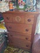 3 Pc. Solid Rock Maple Bedroom Suite, Full Sized Bed, 3 Drawer Dresser, And 4 Drawer Dresser