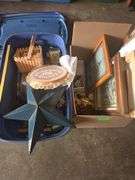 2 Boxes of Hanging Wall Pictures, Decor, Craft Supplies