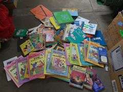 2 Boxes Of Assorted Books, Kid's Books, Guinness World Records, And Guitar Books