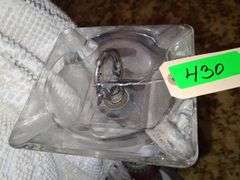 Vintage Glass Ash Tray (Cracked)