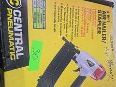 Central Pneumatic 16/18 Gauge 3-in-1 Air Nailer/Stapler