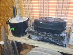 Roasters, Folding Chairs, Vacuums, And Tins