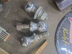 Tote of Ball Hitches, Metal Signs, Holster, Lock Box