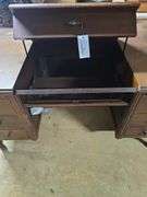 Baker Office Furniture Co Desk with Tip-Out Secretary