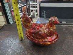 Vintage Hen On A Nest (Chipped)