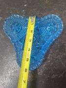 Vintage Cut Glass Sawtooth Amber Dish