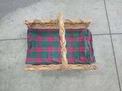 Cellphone Charging Station, Log Carrying Wicker Basket, Artificial Grass Rug