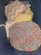 2 Totes Full of Various Blankets, Rugs, Placemats