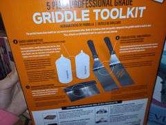 Blackstone Griddle Toolkit And Jim Beam Cast Iron Burger Press