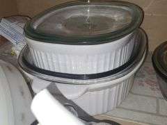 Contents Of 5 Lower Cabinets, Plasticware, Pots, Pans, Bakeware, And Kettle