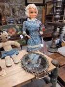 2 Antique Children Chairs,Ty Beanie, Dolls, Tambourines, Mirror