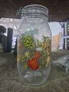 Glass Canister with Hinge Lid