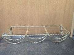 Gold Twisted Metal, Glass Hanging Shelf