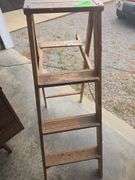 3 Step Wooden Ladder